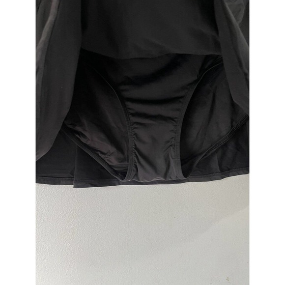 NWT Anne Cole Plus Solid Classic Black Modest Swim Skirt Skort Size 22w - Picture 6 of 8